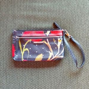 Beautiful floral wristlet / clutch